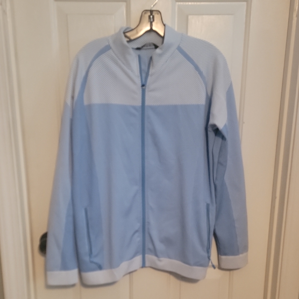 Light Blue Zip-Up Jacket